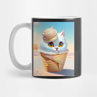 Adorable Cat Illustration - Modern Digital Art Mug